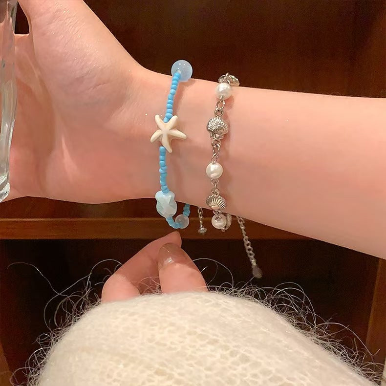 Wholesale Holiday style island star shell bracelet